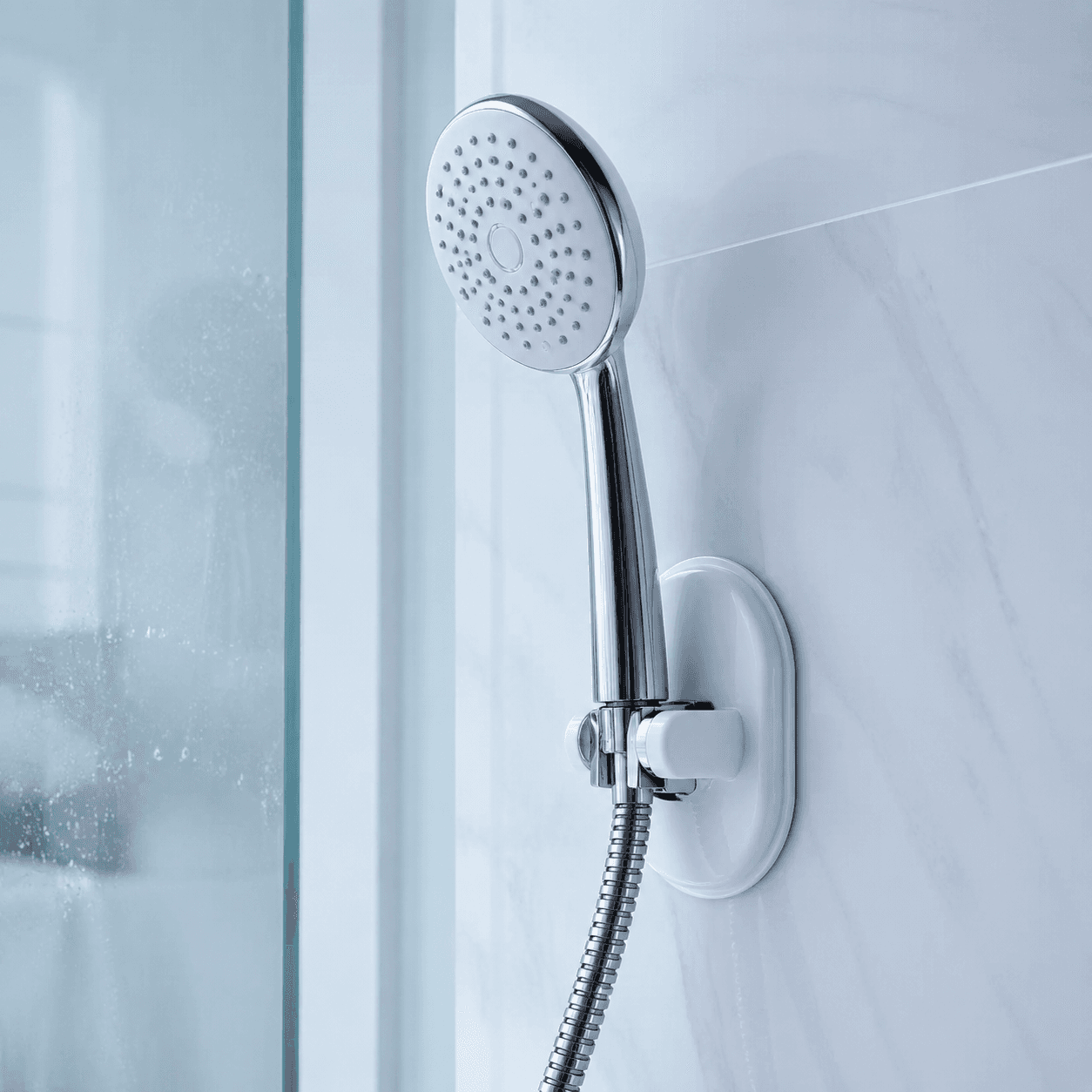 Hand-Held Shower Refresh Set arranged in a bright bathroom